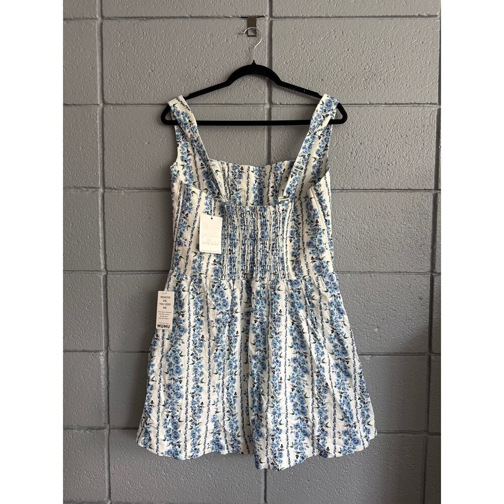 Show Me Your Mumu x Amanda Stanton Nina Skort Dress Blue Bliss Stripe size XXL - Picture 3 of 4